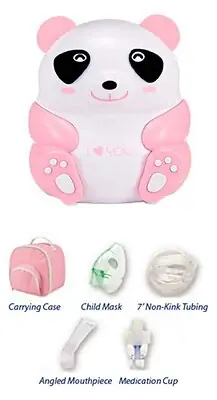 Drive DeVilbiss Healthcare - MQ6005 drive™ Penelope Pink Panda Nebulizer Compressor Kit
