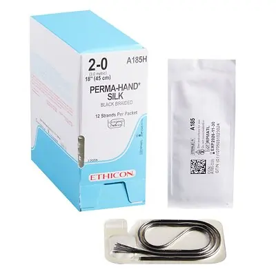 J & J Healthcare Systems - A185H Nonabsorbable Suture without Needle Perma - Hand™ SUTUPAK™ Silk Size 2-0 18 Inch Suture Braided