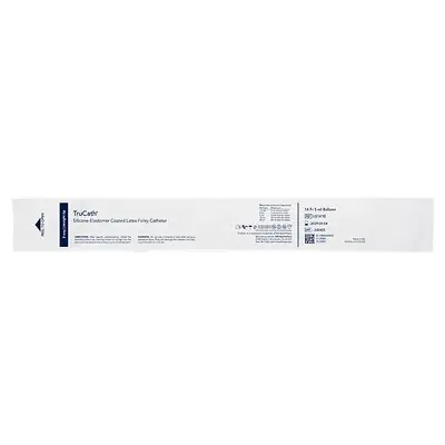 HR Healthcare - LS1410 Foley Catheter TruCath® 2-Way Standard Tip 5 mL Balloon 14 Fr. Silicone Elastomer Coated Latex