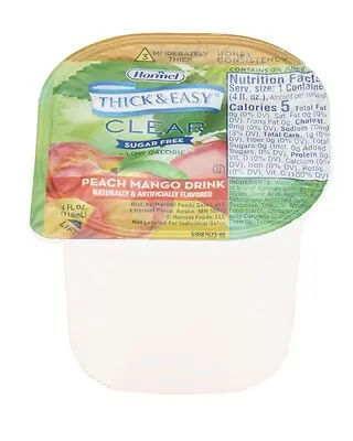 Lyons Magnus LLC - 78769 Thick & Easy® Clear Honey Consistency Sugar-Free Peach Mango Thickened Beverage