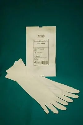 Bioseal - KP5018W-24 Infection Control Glove One Size Fits Most Cotton White Over-the-Wrist Length Hemmed Cuff Sterile Pair
