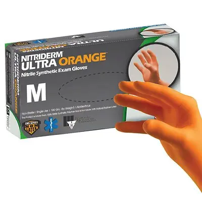 Innovative Healthcare Corp - 199200 NitriDerm® Ultra Orange™ Nitrile Exam Glove