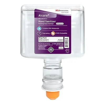 SC Johnson Professional USA Inc - 107231 Hand Sanitizer Alcare® Enhanced 33.8 oz. Ethyl Alcohol Foaming Dispenser Refill Bottle