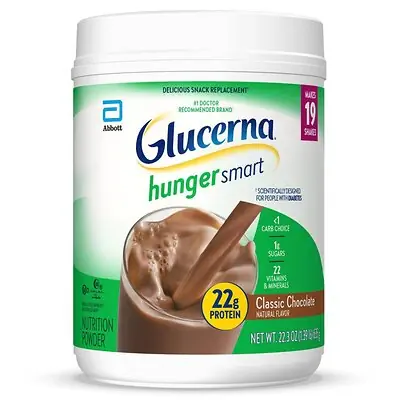 Abbott Nutrition - 67769 Oral Supplement Glucerna® Hunger Smart® Rich Chocolate Flavor Powder 22.3 oz. Canister