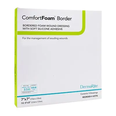Sion Brands LLC - 43770 ComfortFoam™ Bordered Foam Wound Dressing w/ Soft Silicone Adhesive