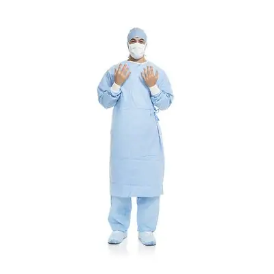 O&M Halyard Inc - 41734 Aero Blue Surgical Gown with Towel