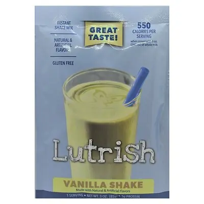 Lutrish LLC - 60005-057-60 Oral Supplement Lutrish Vanilla Flavor Powder 3 oz. Individual Packet