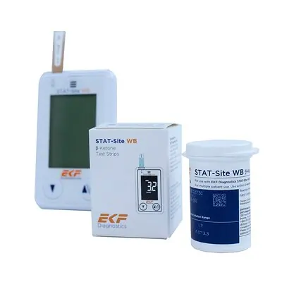 Stanbio Laboratory - 7020-025 Blood Glucose and Ketone Test Strips STAT-Site WB® 25 per Pack For use with STAT-Site WB® Analyzer