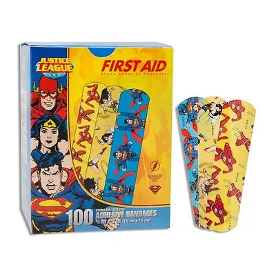 Dukal - 10790 American® White Cross Stat Strip® Kid Design Justice League Adhesive Strips