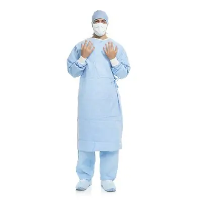 O&M Halyard Inc - 43938 Aero Blue Surgical Gown with Towel