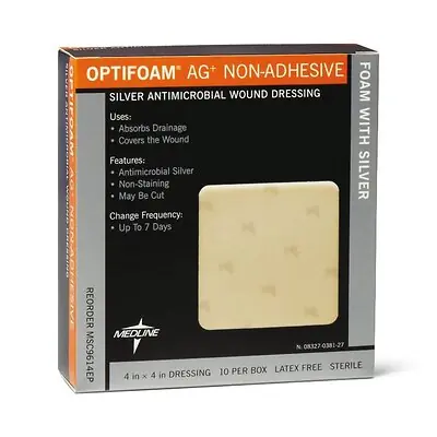 Medline - MSC9614 Optifoam® Ag+ Foam Dressing with Silver