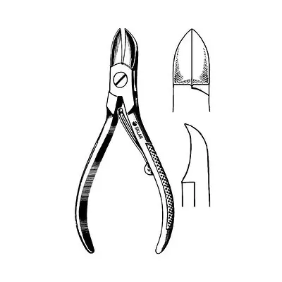 Sklar - 96-2666 Nail Nipper Econo™ Straight Concave Jaw 4-1/2 Inch Length Pakistan Stainless Steel