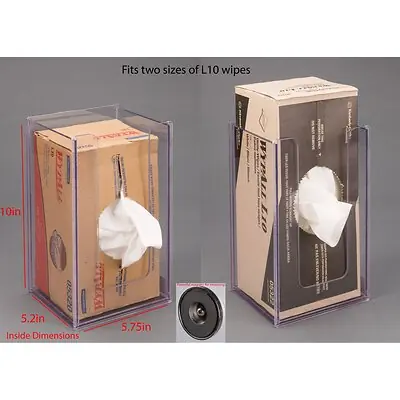 Poltex Inc - WYPL10-M Wipe Holder Poltex® Clear PETG Wypall Wipes Magnet Mount