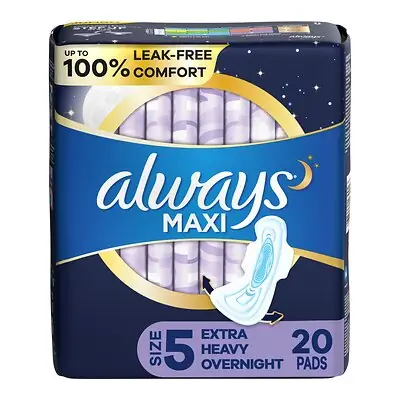 Procter & Gamble - 03700017902 Always® Maxi Extra Heavy Overnight Pads with Wings