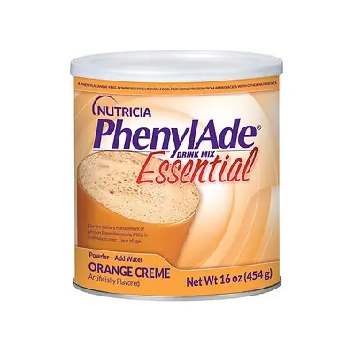 Nutricia North America - 200769 Oral Supplement PhenylAde® Orange Crème Flavor Powder 16 oz. / 454 Gram Canister