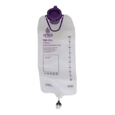 Vesco Medical - VED-046 Gravity Feeding Bag Set with ENFit™ Connector 1000 mL PVC