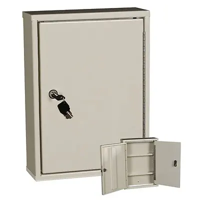 Harloff - NC16A12-DT2 Narcotic Cabinet Harloff Wall Mount Steel Without Drawers 2 Shelves Double Tubular Lock