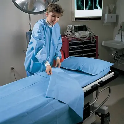 O&M Halyard Inc - 67803 Halyard Blue Polypropylene Pillowcase