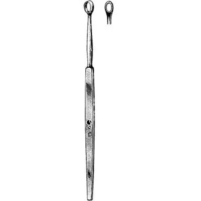 Sklar - 06-4133 Dermal Curette Sklar® Fox 5-1/2 Inch Length Solid Flat Handle 3 mm Tip Straight Fenestrated Oval Tip