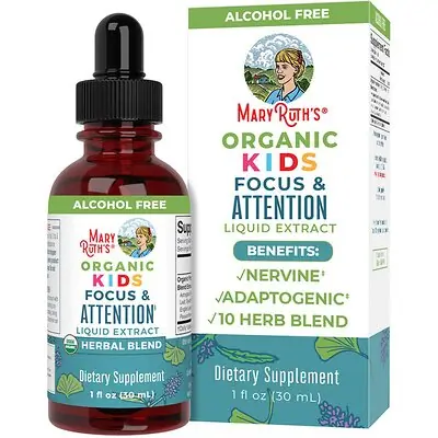 MRO MaryRuth LLC - DR-KD-FCS-OG-XX-1OZ-RE-01 Mary Ruth's® Organic Kids Focus & Attention Liquid Drops