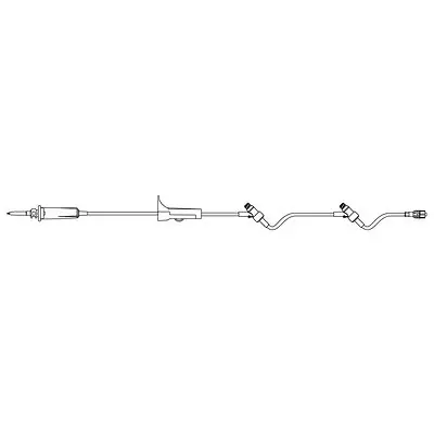 B. Braun - 352645 Primary IV Administration Set SafeDay™ Gravity 2 Ports 15 Drops / mL Drip Rate Without Filter 126 Inch Tubing Solution Without Flow Regulator