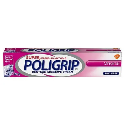 Block Drug Company - 31015805455 Super Poligrip® Original Denture Adhesive Cream