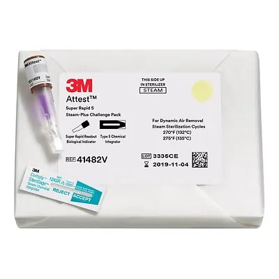 Solventum Corporation - 41482VF 3M™ Attest™ Super Rapid 5 Steam-Plus Sterilization BI Challenge Pack