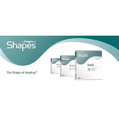 Ferris Manufacturing - 3709 PolyMem® Shapes® Adhesive with Border Foam Dressing