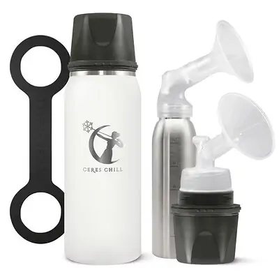 Ceres Chill Co - CC-1-BC-L-WH Ceres Chill OG Stainless Steel Breast Milk Chiller Container