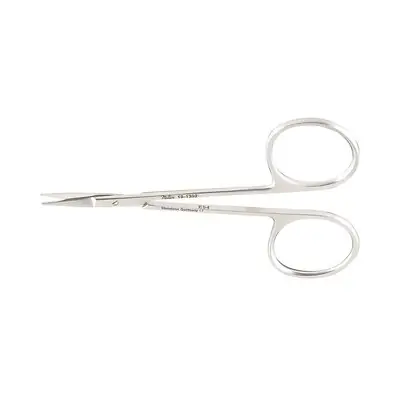 Integra Lifesciences - 5-302 Iris Scissors Miltex® 4 Inch Length OR / Surgical Grade German Stainless Steel NonSterile Finger Ring Handle Curved Sharp Tip / Sharp Tip