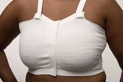 Dale Medical Products - 704 Post-Surgical Bra Dale® 38 to 44 Inch Chest X-Large White Front Hook and Loop Closure Detachable Straps