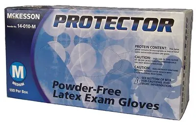 McKesson Brand 14-010-XS - Exam Glove McKesson PROTECTOR X-Small 100 per Box NonSterile Latex Standard Cuff Length Textured Fingertips Ivory Not Rated - 1/Box, 10/Case