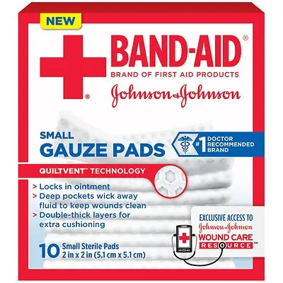 Kenvue Brands LLC - 111656900 Gauze Sponge Band-Aid® 2 X 2 Inch Sterile 1 per Pack
