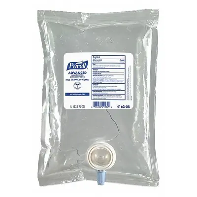 GOJO - 4163-08 Purell® Green Certified Advanced Hand Sanitizer Gel 1-liter Dispenser Refill Bag