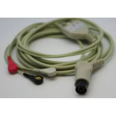 EdanUSA & MDPro - 2340S ECG Cable 3 Lead SNAP HEAD 45 degree angle For use with Criticare Datascope 602A-A