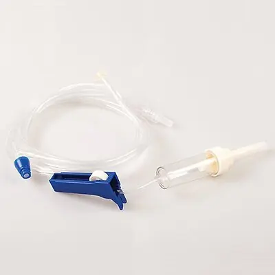 MedSource International - MS-83110 Primary IV Administration Set MedSource Gravity 2 Ports 10 Drops / mL Drip Rate Without Filter 83 Inch Tubing Solution Without Flow Regulator