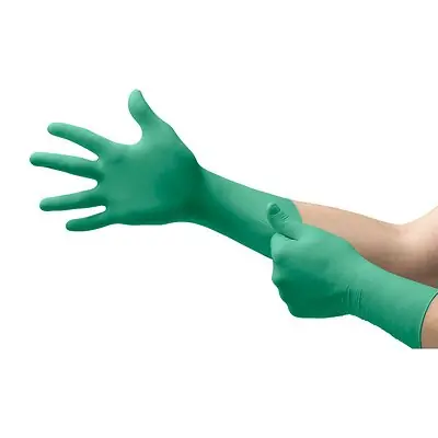 Microflex Medical - 588081 Chemical Protection Glove TouchNTuff® 92-605 Medium Nitrile Green 12 Inch Length Beaded Cuff NonSterile