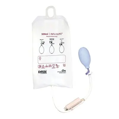 Sun Med - 950194210 Pressure Infusion Bag Infu-Surg® Clarity 500 mL Without Port Piston Gauge / Stopcock Valve