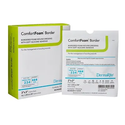 Sion Brands LLC - 43330 ComfortFoam™ Border Foam Wound Dressing w/ Soft Silicone Adhesive