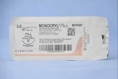 J & J Healthcare Systems - MCP497G Monocryl™ Plus Suture with Needle