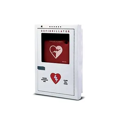 Heartstream US LLC - 989803110031 AED Semi-Recessed Cabinet AED With Alarm and Lights For M5066A