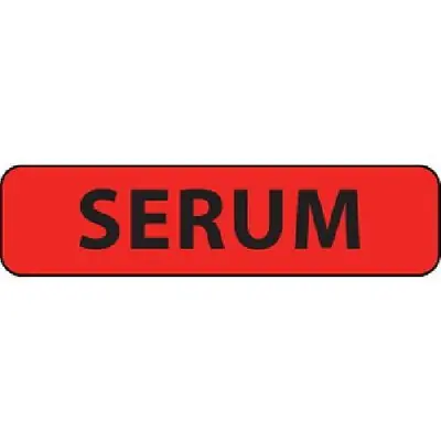 PDC Healthcare - MV01FR0963 Drug Label MedVision® Syringe Label Serum Red 5/16 X 1-1/4 Inch