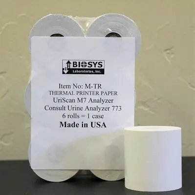 Biosys Labs - M-TR Diagnostic Recording Paper For use with Uriscan Optima Touch-Screen Urine Analyzer