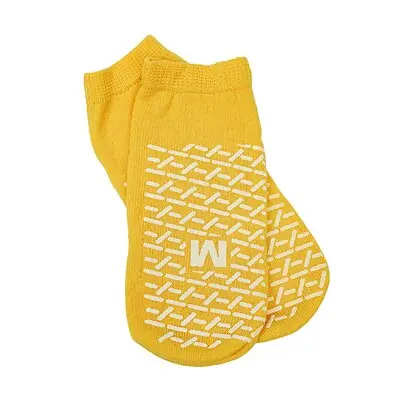 LSL Industries - ERISKDBLYM Risk Management Slipper Socks Unisex Adult Medium Double Tread Single Patient Use Yellow