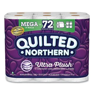 Essendant Co-United Stationers - GPC874685 Toilet Tissue Quilted Northern White 3-Ply Jumbo Size Cored Roll 284 Sheets 4 X 4 Inch