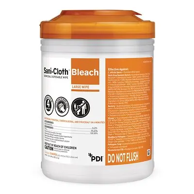 Professional Disposables - P54072 Sani-Cloth® Surface Disinfectant Cleaner Bleach Wipe