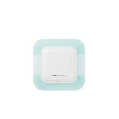 Coloplast - 37541 Silicone Foam Dressing Biatain® Silicone Fit 6 x 6 Inch With Border Film Backing Silicone Adhesive Square Sterile