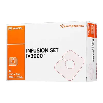 Smith & Nephew - 66800786 IV Dressing IV3000 Infusion Set Film 2-3/8 x 2/3/4 Inch Sterile