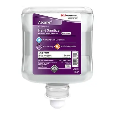 SC Johnson Professional USA Inc - 107261 Hand Sanitizer Alcare® Enhanced 1 Liter Ethyl Alcohol Foaming Dispenser Refill Bottle