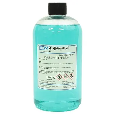 EDM 3 LLC - 400170 Hematology Reagent Quicklink III™ Methanol / Fast Green FCF Tissue Processing / Staining 99 to 100% 16 oz.